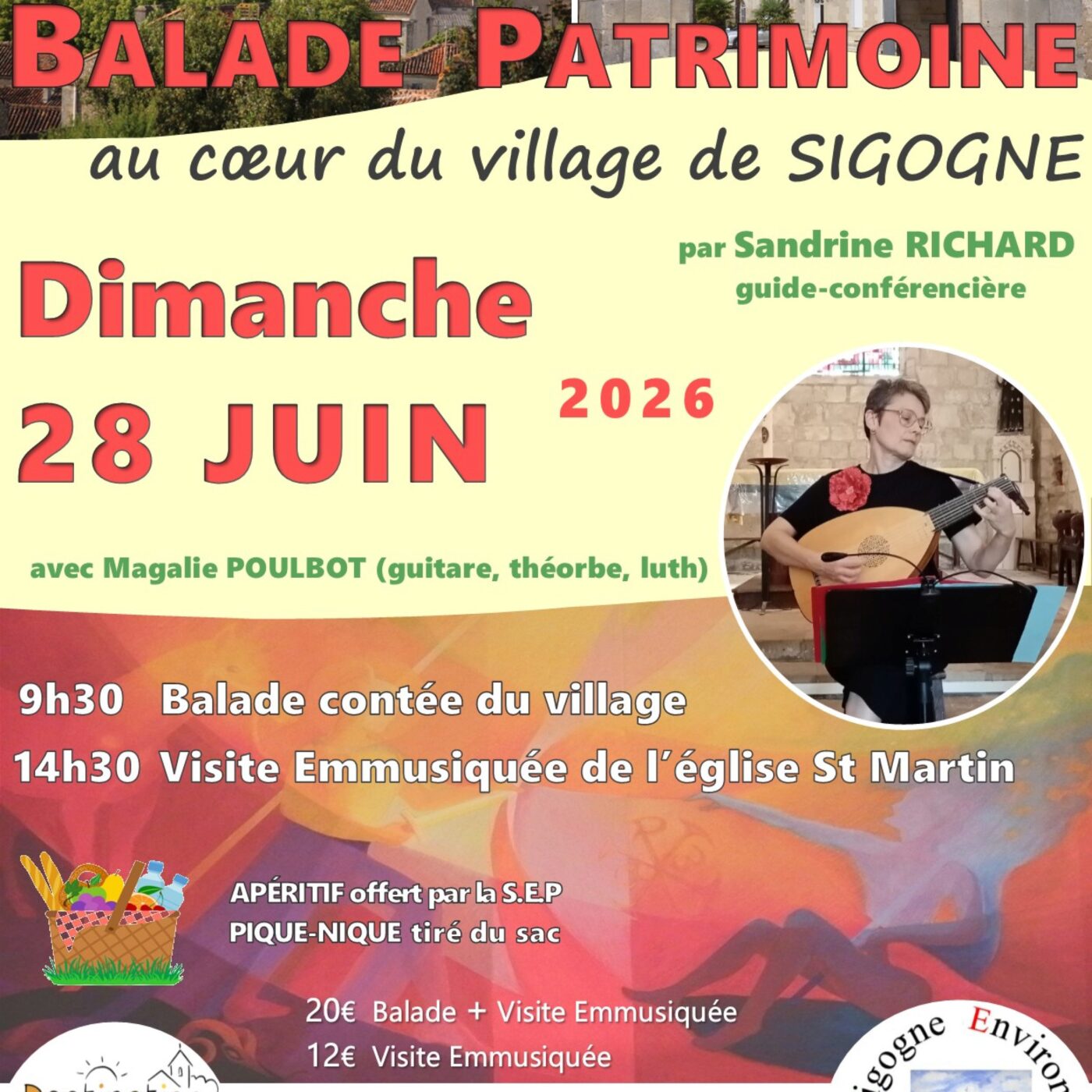 Balade patrimoine au coeur du village de Sigogne dimanche 28 juin episode artwork
