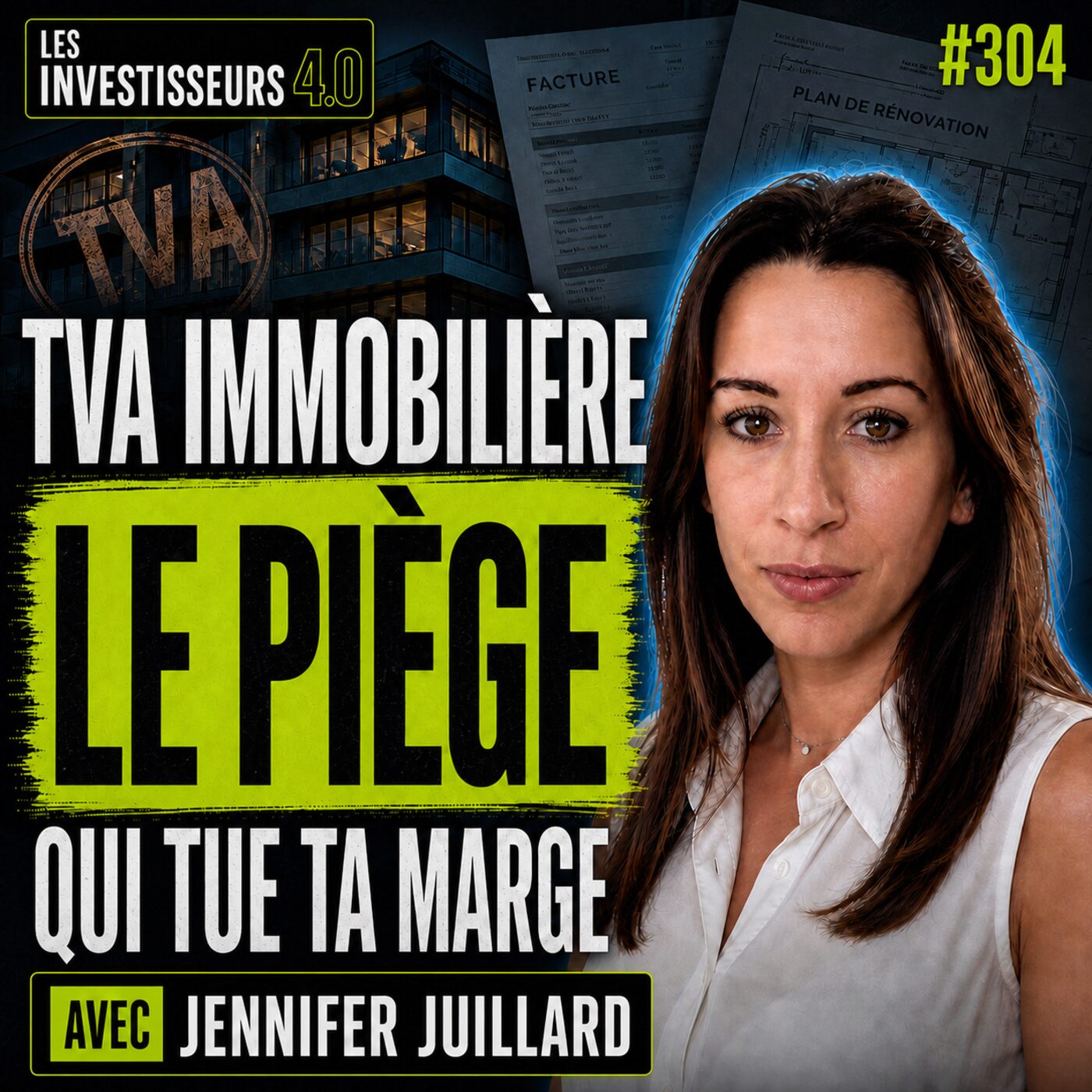 episode cover 304 - TVA Immobilière : le piège qui tue ta marge avec Jennifer Juillard