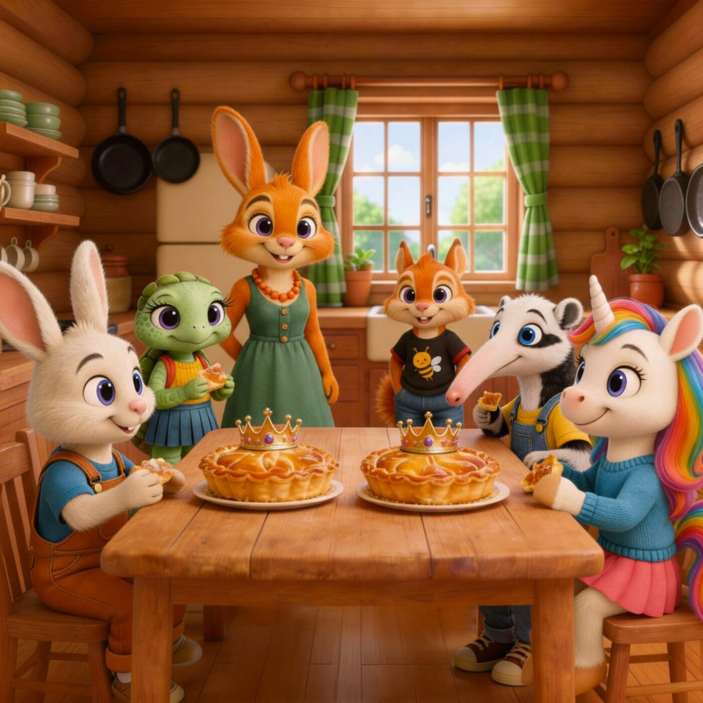 Petit Lapin partage la galette des rois