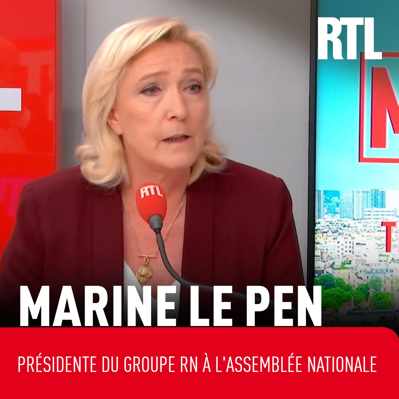 Marine Le Pen assure que "bien sûr, elle sera candidate" en 2027 en cas de condamnation à une peine avec sursis — Les invités de RTL cover