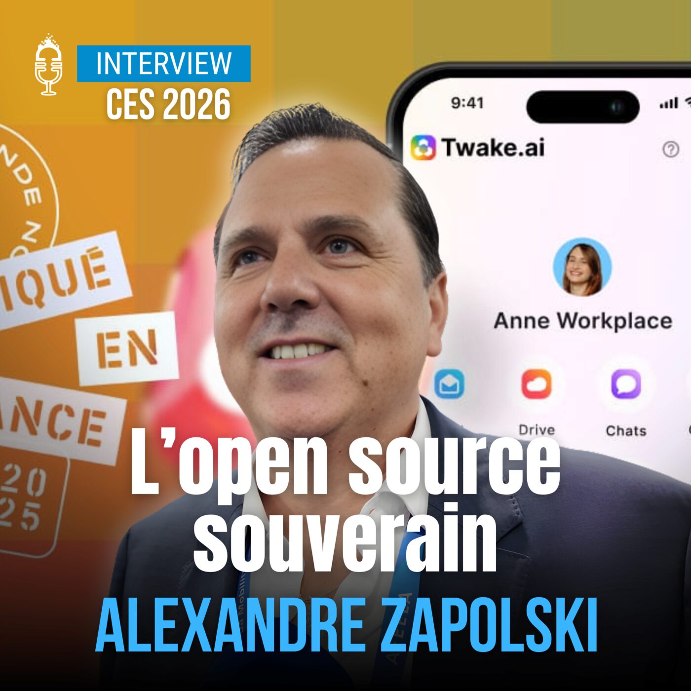 episode cover 🎤 Interview - Twake.ai, l’alternative souveraine aux suites collaboratives américaines (Alexandre Zapolski, Linagora)