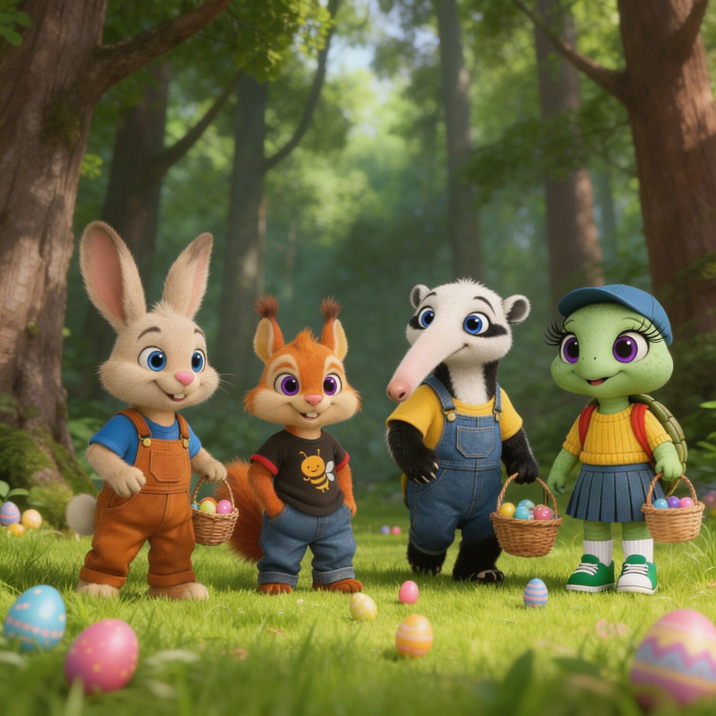 Petit Lapin cherche les oeufs de Pâques