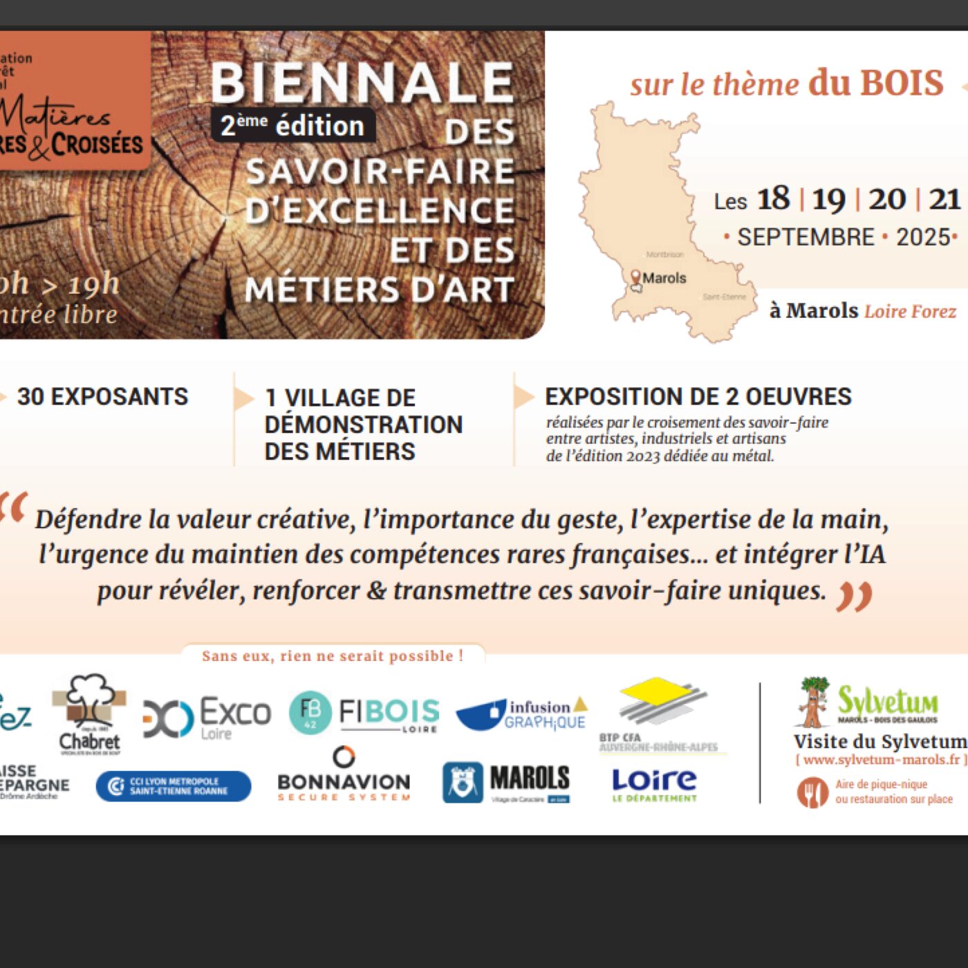 La biennale des savoir faire d'excellence à Marols du 18 au 22 septembre episode artwork