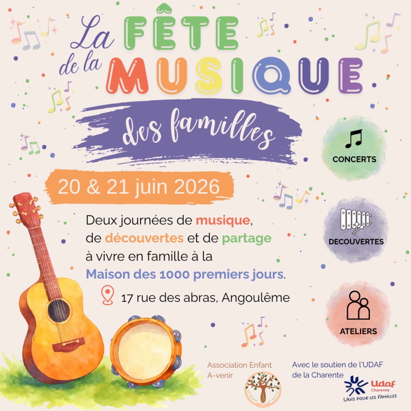 Fête de la musique des familles à la Maison des 1000 premiers jours 20 et 21/06 episode artwork