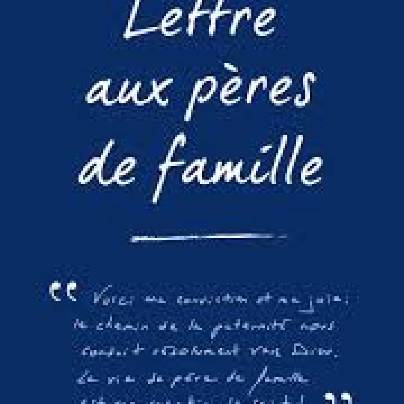 Lettre aux péres de famille episode artwork