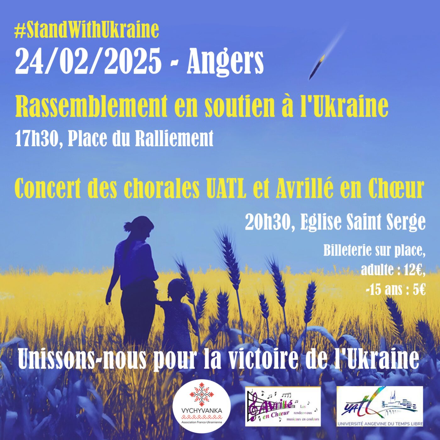 Un rassemblement en soutien aux ukrainiens prévu à Angers ce lundi episode artwork