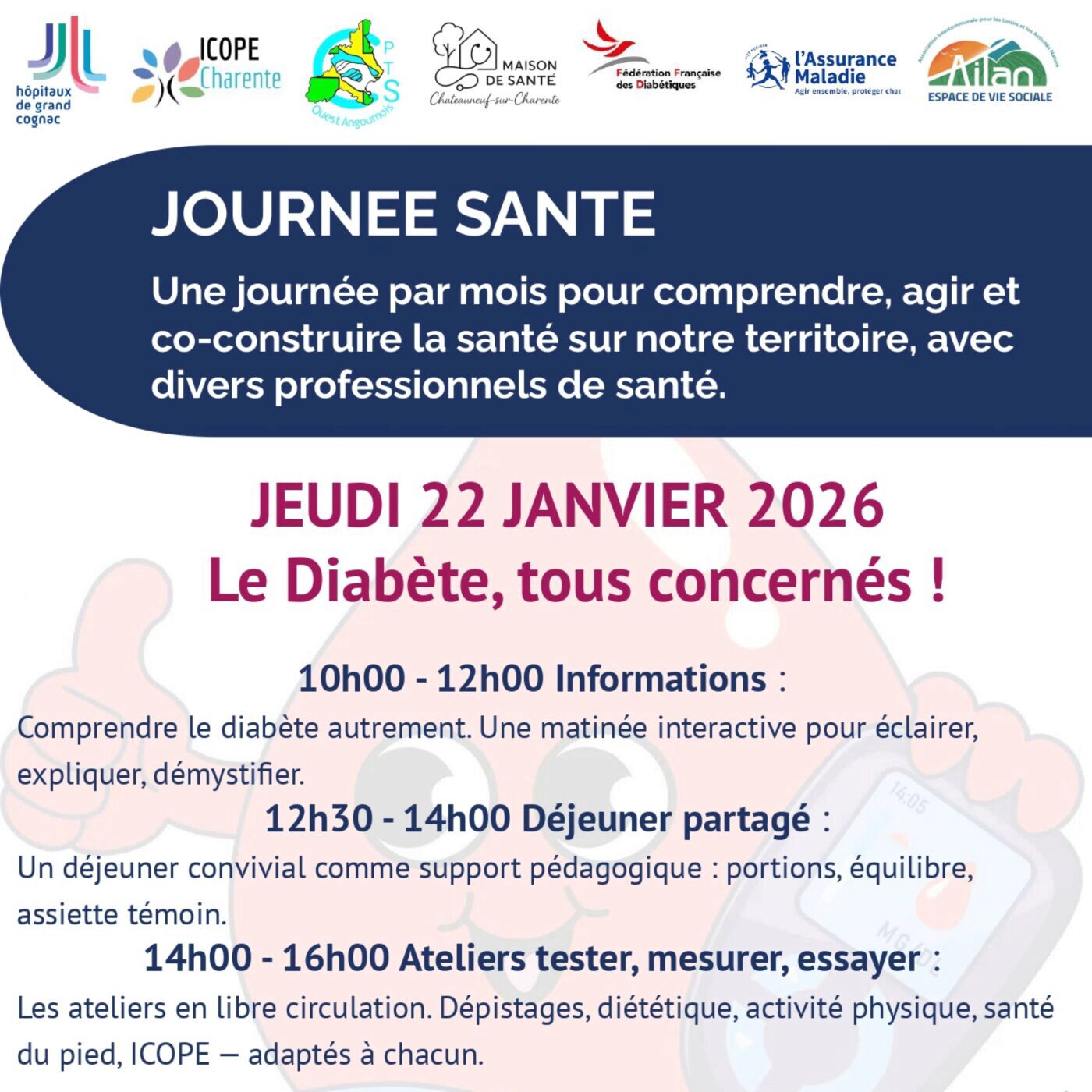 Journée santé à Châteauneuf jeudi 22 janvier : prévention du diabète episode artwork