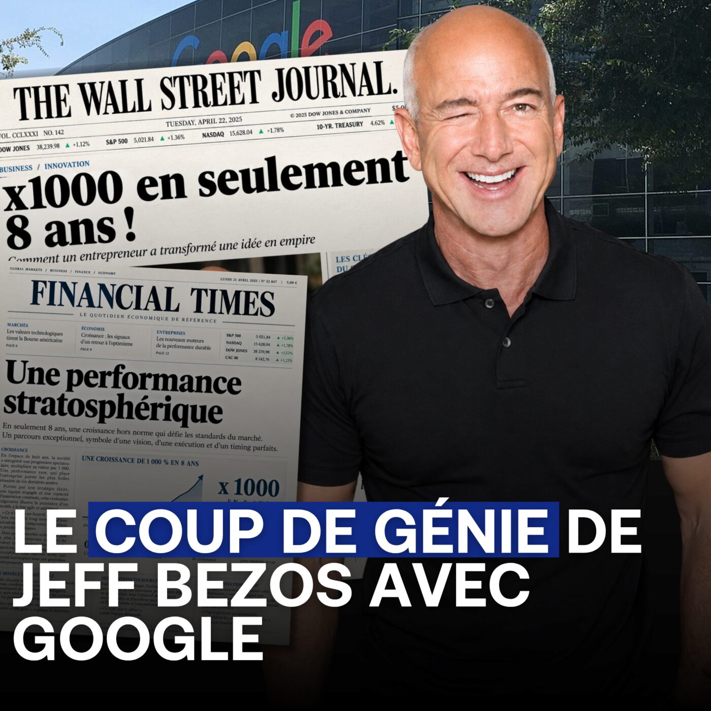 episode cover #3 -  Jeff Bezos a fait x1000 grâce à Google : comment investir comme un milliardaire - Hors-série avec Fundora