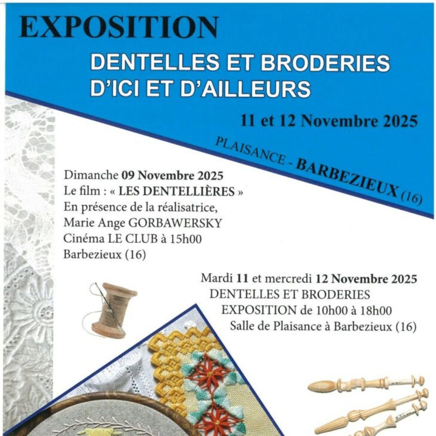 Exposition "Dentelles et Broderies d'ici et d'ailleurs" à Barbezieux episode artwork