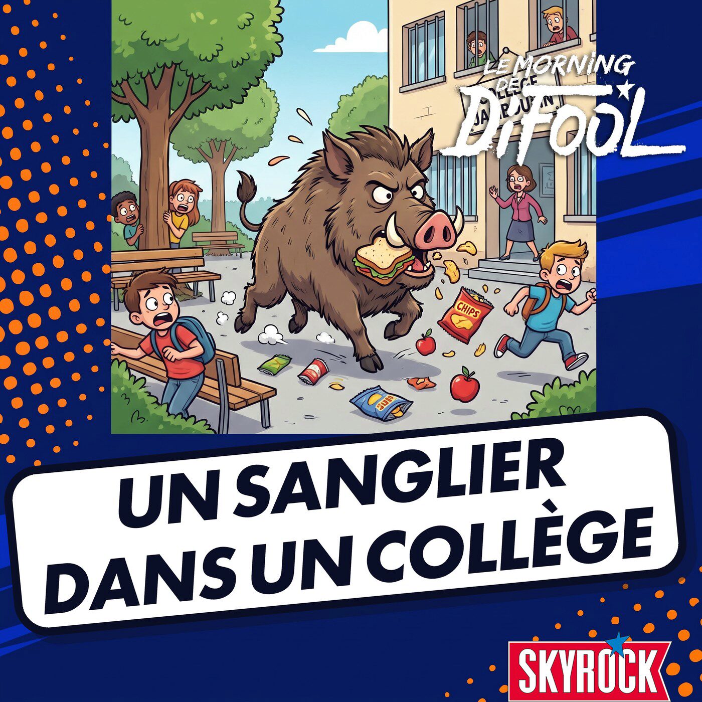 Un sanglier dans un collège