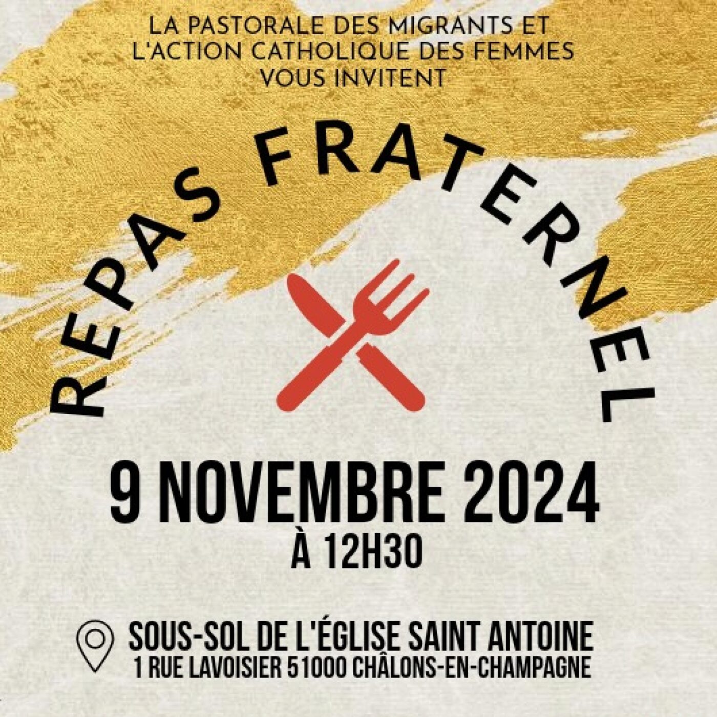 Châlons en Champagne : Repas fraternel organisé par l'ACF le samedi 9 novembre episode artwork