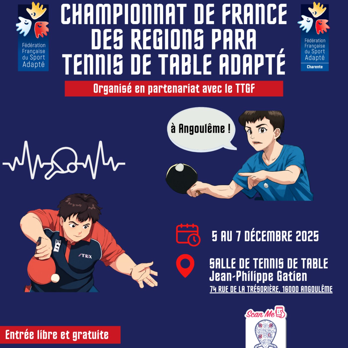 Championnat de France des Régions Para Tennis de Table Adapté à Angoulême episode artwork