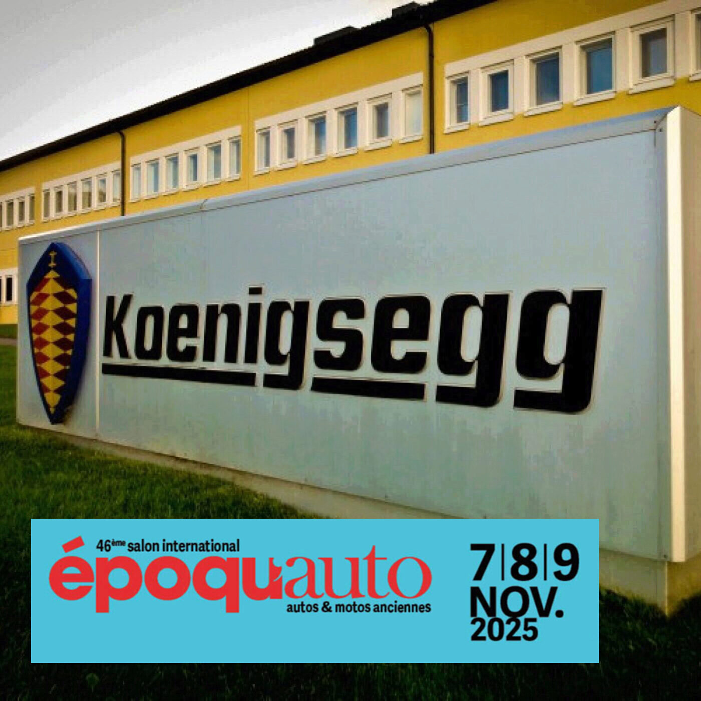 Visite exclusive de l'usine Koenigsegg Époqu'auto Lyon 7-8-9 Novembre 2025