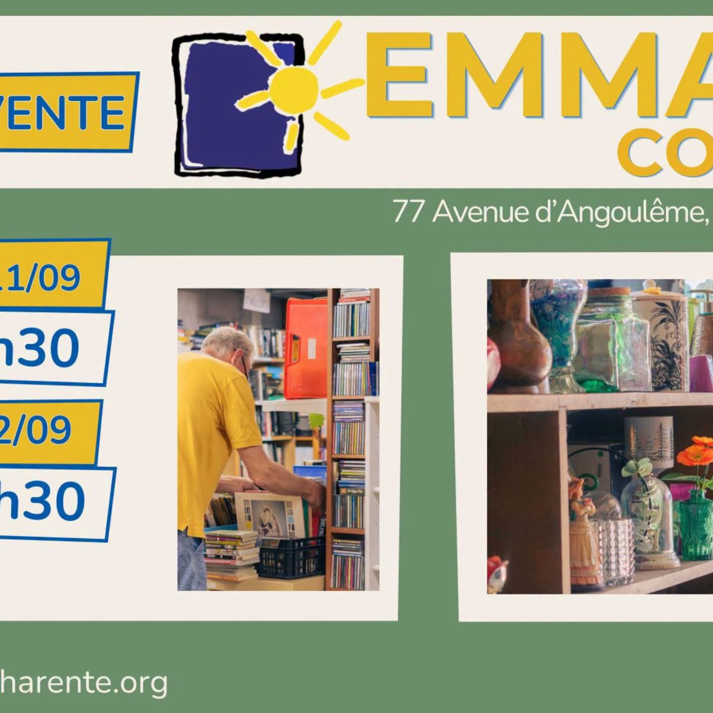 Grande vente les 11 et 12 septembre à Emmaüs sur le site de Cognac episode artwork