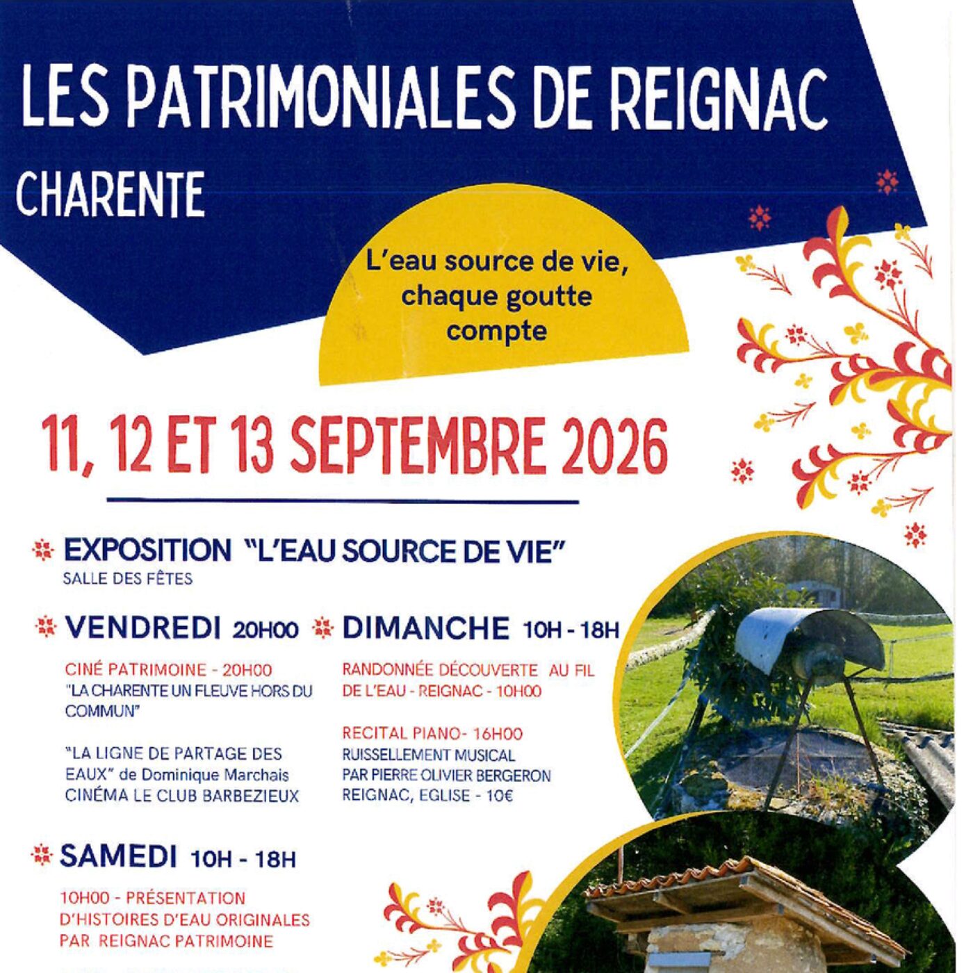 Les Patrimoniales de Reignac 2026 "l'eau source de vie" du 11 au 13 septembre episode artwork
