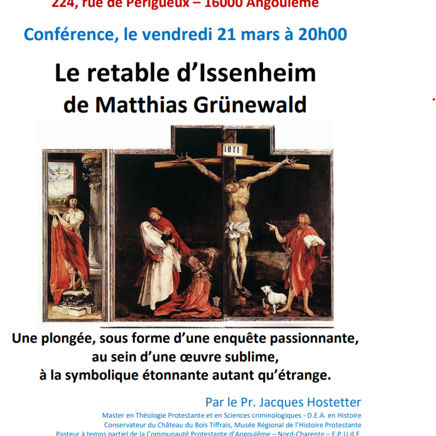 Une conférence à Angoulême pour plonger dans le retable d’Issenheim episode artwork
