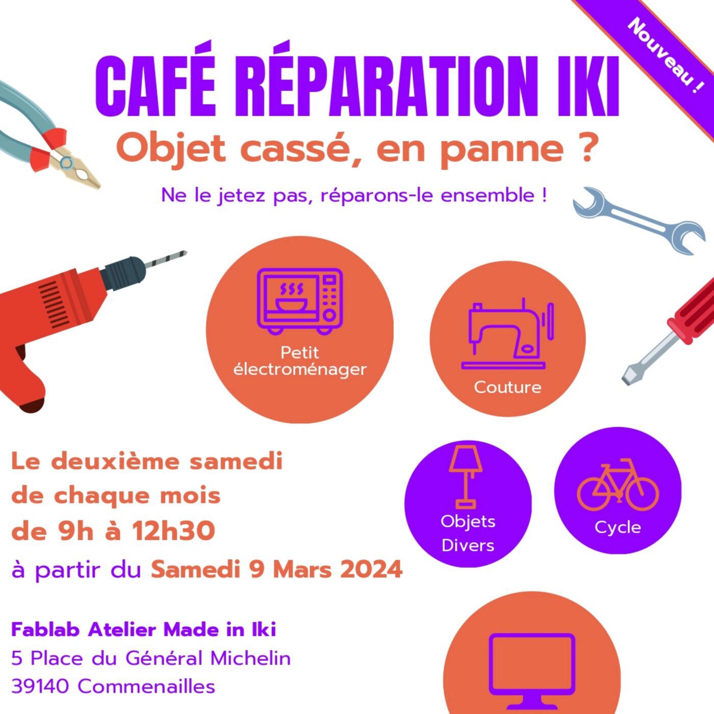 Le premier café réparation du fablab atelier Made in Iki de Commenailles episode artwork