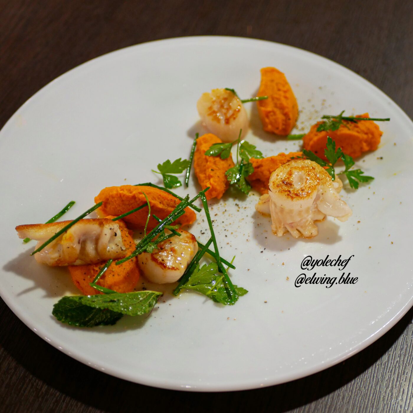 Roulé de sole limande et saint jacques poélées à l'Académie des Chefs à Metz