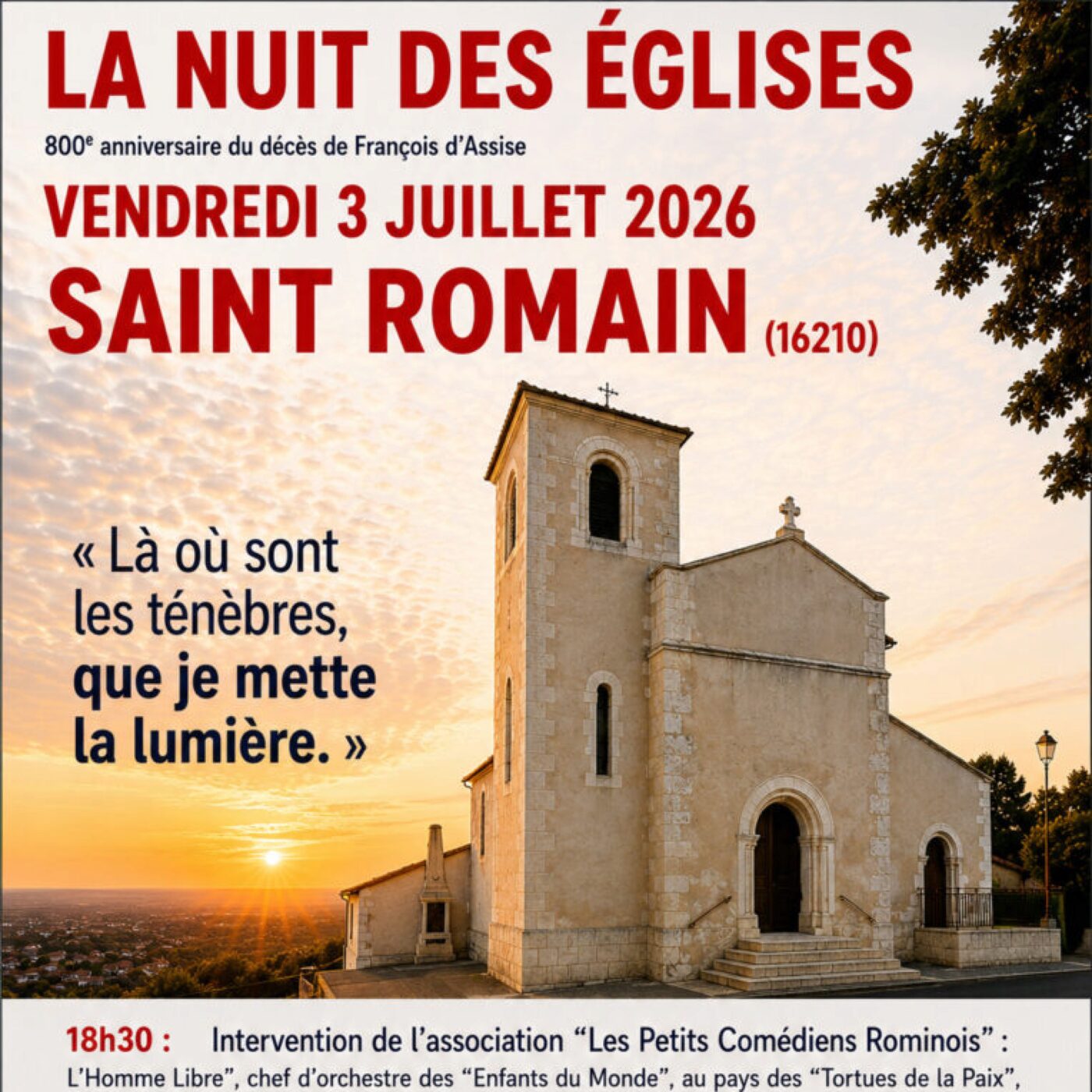 Nuit des Eglises à Saint-Romain vendredi 3 juillet episode artwork